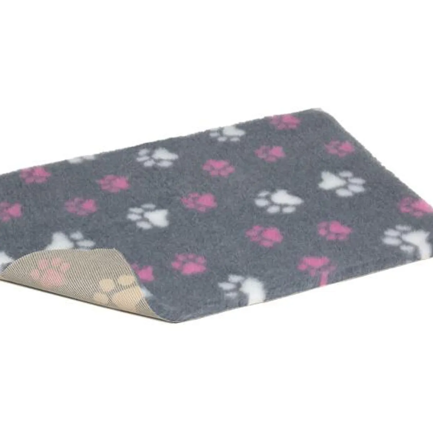 Vetbed, Duo-Paw Grey with Pink & White Paws, Petlife