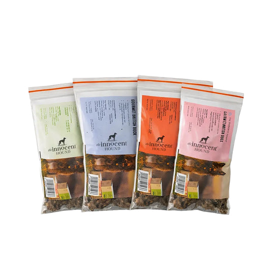 The Innocent Hound Prøvepakke – 4 smaker (4 x 80g)