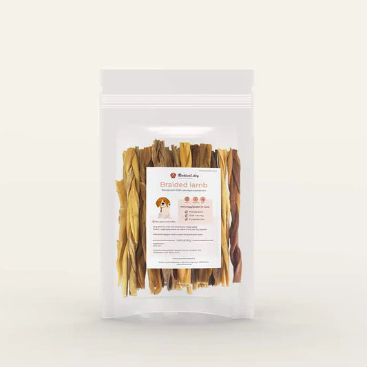 Radical Dog Braided Lamb – flettet lammetygg til hund 100g